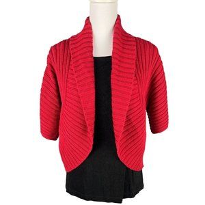 Chico's Womens Bolero Style Red Sweater